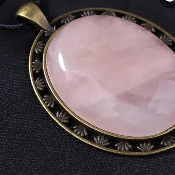 Rose Quartz Necklace-(E) - Picture 2 of 8